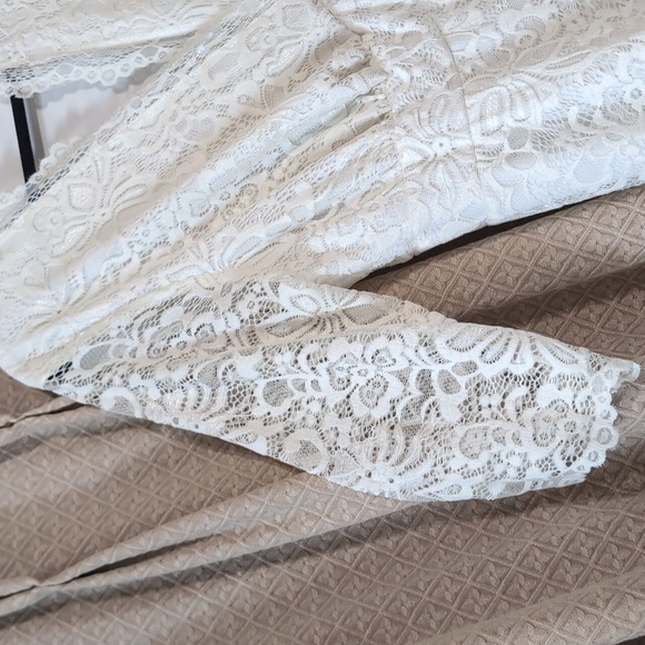 NWT Women's Size 2X Kiyonna Bridal White Bella  Lace Lined Dress - Picture 7 of 14